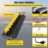 image:imageVEVOR 5 Pack Rubber Cable Protector Ramp 2 Channel Heavy Duty 66000 lbs Load Capacity Cable Wire Cord Cover Ramp Speed Bump Driveway Hose Cable Ramp Protective Cover 2Channel 5 Pack66000 lbs4 Pcs