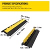 image:imageVEVOR 5 Pack Rubber Cable Protector Ramp 2 Channel Heavy Duty 66000 lbs Load Capacity Cable Wire Cord Cover Ramp Speed Bump Driveway Hose Cable Ramp Protective Cover 2Channel 5 Pack66000 lbs5 Pcs