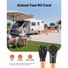 image:imageVEVOR 50 Amp 100 Feet RV Extension Cord 125V250V Heavy Duty 63  81 Gauge STW RV Power Cord NEMA 1450P to NEMA 1450R with Power Indicator Cord Organizer 15A Adapter for Camper Trailer