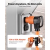 image:imageVEVOR 50 Amp 75 Feet RV Extension Cord 125V250V 7500W Heavy Duty 63  81 Gauge STW RV Power Cord NEMA 1450P to NEMA 1450R with Power Indicator Cord Organizer 15A Adapter for Camper Trailer