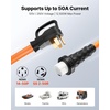 image:imageVEVOR 50 Amp Generator Cord 30 Feet 125250V RV Power Cord NEMA 1450P to SS250R with Twist Lock Grip Handle Heavy Duty 6AWG3  8AWG1 Generator Cable for RV Camper Generator to House Orange