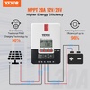 image:imageVEVOR 50A MPPT Solar Charge Controller 12V  24V Auto DC Input Solar Panel Regulator Charger with Bluetooth Module 98 Charging Efficiency for SealedAGM Gel Flooded and Lithium Battery Charging20A 1224V MPPT
