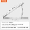 image:imageVEVOR 50Inch Solar Panel Mounting Brackets 0 to 90 Adjustable Tilt Mount Brackets Support 100550W Solar Panels Lightweight Aluminum Brackets with Folding Tilt Legs for RV Roof Boat OffGridSilverGray