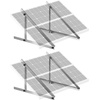 image:imageVEVOR 50Inch Solar Panel Mounting Brackets 0 to 90 Adjustable Tilt Mount Brackets Support 100550W Solar Panels Lightweight Aluminum Brackets with Folding Tilt Legs for RV Roof Boat OffGridSilverGray