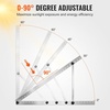 image:imageVEVOR 50Inch Solar Panel Mounting Brackets 0 to 90 Adjustable Tilt Mount Brackets Support 100550W Solar Panels Lightweight Aluminum Brackets with Folding Tilt Legs for RV Roof Boat OffGridSilverGray