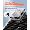 image:imageVEVOR 50W 12V Solar Battery Charger Maintainer Mono Solar Panel Trickle Battery Charger with Upgraded MPPT Controller IP65 Waterproof for Car Boat RV Trailer Flat Rooftop Bracket Not Included