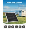 image:imageVEVOR 50W 12V Solar Battery Trickle Charger Maintainer Mono Solar Panel Battery Charger with Upgraded MPPT Controller amp Adjustable Mount Bracket IP65 Waterproof for Car Boat RV Trailer House Roof50W