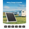 image:imageVEVOR 50W 12V Solar Battery Trickle Charger Maintainer Mono Solar Panel Battery Charger with Upgraded MPPT Controller amp Adjustable Mount Bracket IP65 Waterproof for Car Boat RV Trailer House Roof20W