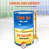 image:imageVEVOR 55 Gallon Drum Dolly 1200 Pounds Capacity Oil Drum Cart with 3 SmoothRolling Wheels and LaborSaving Handle Heavy Duty Q235 Steel Barrel Drum Dollies for Garages Warehouse Workshop
