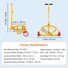 image:imageVEVOR 55 Gallon Drum Dolly 1200 Pounds Capacity Oil Drum Cart with 3 SmoothRolling Wheels and LaborSaving Handle Heavy Duty Q235 Steel Barrel Drum Dollies for Garages Warehouse Workshop