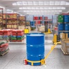 image:imageVEVOR 55 Gallon Drum Dolly 1200 Pounds Capacity Oil Drum Cart with 3 SmoothRolling Wheels and LaborSaving Handle Heavy Duty Q235 Steel Barrel Drum Dollies for Garages Warehouse Workshop