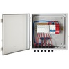 image:imageVEVOR 6 String PV Combiner Box Metal Solar Combiner Box with 15A Rated Current Fuse amp 125A Circuit Breaker for OnOff Grid Solar Panel System IP65ABS Plastic