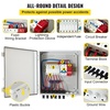 image:imageVEVOR 6 String PV Combiner Box Metal Solar Combiner Box with 15A Rated Current Fuse amp 125A Circuit Breaker for OnOff Grid Solar Panel System IP65ABS Plastic