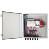 image:imageVEVOR 6 String PV Combiner Box Metal Solar Combiner Box with 15A Rated Current Fuse amp 125A Circuit Breaker for OnOff Grid Solar Panel System IP65ABS Plastic