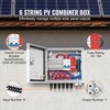 image:imageVEVOR 6 String PV Combiner Box Metal Solar Combiner Box with 15A Rated Current Fuse amp 125A Circuit Breaker for OnOff Grid Solar Panel System IP65Metal