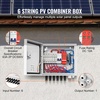 image:imageVEVOR 6 String PV Combiner Box Metal Solar Combiner Box with 15A Rated Current Fuse amp 125A Circuit Breaker for OnOff Grid Solar Panel System IP65Metal