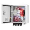 image:imageVEVOR 6 String PV Combiner Box Metal Solar Combiner Box with 15A Rated Current Fuse amp 125A Circuit Breaker for OnOff Grid Solar Panel System IP65Metal
