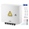 image:imageVEVOR 6 String PV Combiner Box Metal Solar Combiner Box with 15A Rated Current Fuse amp 125A Circuit Breaker for OnOff Grid Solar Panel System IP65Metal