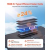 image:imageVEVOR 60W Foldable Solar Panel Charger 16BB NType Monocrystalline Solar Panel 24 Efficiency Lightweight Portable with MC4 Output TypeC USBA amp DC Ports for Power Stations Camping Hiking60W