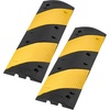 image:imageVEVOR 6FT Rubber Driveway Speed Bumps for Road2PCS Heavy Duty 2 Channel Modular Traffic Speed Humps 22000 lbsAxle Load Capacity 72 Cable Protector Ramp with Screws for Asphalt Concrete Gravel2 Pack3FT