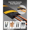 image:imageVEVOR 6FT Rubber Driveway Speed Bumps for Road2PCS Heavy Duty 2 Channel Modular Traffic Speed Humps 22000 lbsAxle Load Capacity 72 Cable Protector Ramp with Screws for Asphalt Concrete Gravel2 Pack6FT