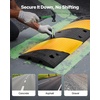 image:imageVEVOR 6FT Rubber Driveway Speed Bumps for Road2PCS Heavy Duty 2 Channel Modular Traffic Speed Humps 22000 lbsAxle Load Capacity 72 Cable Protector Ramp with Screws for Asphalt Concrete Gravel2 Pack3FT