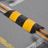 image:imageVEVOR 6FT Rubber Driveway Speed Bumps for Road2PCS Heavy Duty 2 Channel Modular Traffic Speed Humps 22000 lbsAxle Load Capacity 72 Cable Protector Ramp with Screws for Asphalt Concrete Gravel2 Pack3FT