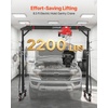 image:imageVEVOR Adjustable Gantry Crane 2200 lbs Capacity Portable Shop Lift Hoist with 9571429 in Height Adjustable Manual Trolley Electrical Hoist Sling Shackles for Factory Warehouse Auto Repair