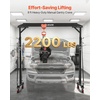 image:imageVEVOR Adjustable Gantry Crane 2200 lbs Capacity Portable Shop Lift Hoist with 9571429 in Height Adjustable Manual Trolley Hoist Sling Shackles Hooks for Garage Factory Warehouse Auto Repair