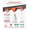 image:imageVEVOR Adjustable Gantry Crane 4400 lbs Capacity Portable Shop Lift Hoist with 9961469 in Height Adjustable Manual Trolley Hoist Sling Shackles Hooks for Garage Factory Warehouse Auto Repair