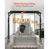 image:imageVEVOR Adjustable Gantry Crane 5000 lbs Capacity Portable Shop Lift Hoist with 10041476 in Height Adjustable Manual Trolley Locking Wheels Steel Construction for Factory Warehouse Auto Repair5000 lbs With Hoist
