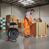 image:imageVEVOR Banding Strapping Cart for PETPPFiber Strapping Coils with 8 or 16 Core Size Heavy Duty Strapping Dispenser Equipped with AntiRetreat Pulleys Upgrade Brake System Spacious TrayNEW8 Core