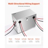 image:imageVEVOR Battery Box Group 2431 Trolling Motor Battery Box Marine Batteries Case with RubberGrommet Cable Holes Aluminum Alloy Shell Storage Case Easy Installation for OffRoad Racers TrucksStainless Steel Shell
