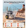 image:imageVEVOR Beach Fishing Cart 200 lbs Load Capacity Foldable Fishing Cart with HeavyDuty Carbon Steel Frame 13Inch AllTerrain PU Balloon Tires 7 Rod Holders for Outdoor Activities Camping Picnic544 D x 250 W x 276 H