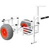 image:imageVEVOR Beach Fishing Cart 200 lbs Load Capacity Foldable Fishing Cart with HeavyDuty Carbon Steel Frame 13Inch AllTerrain PU Balloon Tires 7 Rod Holders for Outdoor Activities Camping Picnic620 D x 370 W x 339 H