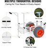 image:imageVEVOR Beach Fishing Cart 200 lbs Load Capacity Foldable Fishing Cart with HeavyDuty Carbon Steel Frame 13Inch AllTerrain PU Balloon Tires 7 Rod Holders for Outdoor Activities Camping Picnic583 D x 370 W x 374 H