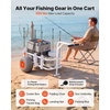 image:imageVEVOR Beach Fishing Cart 200 lbs Load Capacity Foldable Fishing Cart with HeavyDuty Carbon Steel Frame 13Inch AllTerrain PU Balloon Tires 7 Rod Holders for Outdoor Activities Camping Picnic547 D x 330 W x 287 H