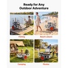 image:imageVEVOR Beach Fishing Cart 200 lbs Load Capacity Foldable Fishing Cart with HeavyDuty Carbon Steel Frame 13Inch AllTerrain PU Balloon Tires 7 Rod Holders for Outdoor Activities Camping Picnic620 D x 370 W x 339 H