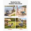 image:imageVEVOR Beach Fishing Cart 200 lbs Load Capacity Foldable Fishing Cart with HeavyDuty Carbon Steel Frame 13Inch AllTerrain PU Balloon Tires 7 Rod Holders for Outdoor Activities Camping Picnic547 D x 327 W x 276 H
