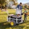 image:imageVEVOR Beach Fishing Cart 200 lbs Load Capacity Foldable Fishing Cart with HeavyDuty Carbon Steel Frame 13Inch AllTerrain PU Balloon Tires 7 Rod Holders for Outdoor Activities Camping Picnic547 D x 327 W x 276 H