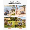 image:imageVEVOR Beach Fishing Cart 200 lbs Load Capacity Foldable Fishing Cart with HeavyDuty Carbon Steel Frame 13Inch AllTerrain PU Balloon Tires 7 Rod Holders for Outdoor Activities Camping Picnic547 D x 330 W x 287 H