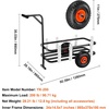 image:imageVEVOR Beach Fishing Cart 200 lbs Load Capacity Foldable Fishing Cart with HeavyDuty Carbon Steel Frame 13Inch AllTerrain PU Balloon Tires 7 Rod Holders for Outdoor Activities Camping Picnic504 D x 262 W x 350 H