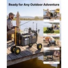 image:imageVEVOR Beach Fishing Cart 300 lbs Load Capacity Foldable Fishing Cart with HeavyDuty Carbon Steel Frame 11Inch AllTerrain Tires 8 Rod Holders Strap Easy to Clean for Outdoor Camping Picnic551 D x 242 W x 328 H