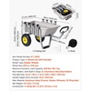 image:imageVEVOR Beach Fishing Cart 300 lbs Load Capacity Foldable Fishing Cart with HeavyDuty Carbon Steel Frame 11Inch AllTerrain Tires 8 Rod Holders Strap Easy to Clean for Outdoor Camping Picnic480 D x 272 W x 256 H