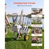image:imageVEVOR Beach Fishing Cart 300 lbs Load Capacity Foldable Fishing Cart with HeavyDuty Carbon Steel Frame 11Inch AllTerrain Tires 8 Rod Holders Strap Easy to Clean for Outdoor Camping Picnic480 D x 272 W x 256 H