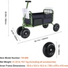 image:imageVEVOR Beach Fishing Cart 300 lbs Load Capacity Foldable Fishing Cart with HeavyDuty Carbon Steel Frame 11Inch AllTerrain Tires 8 Rod Holders Strap Easy to Clean for Outdoor Camping Picnic551 D x 246 W x 386 H