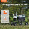 image:imageVEVOR Beach Fishing Cart 300 lbs Load Capacity Foldable Fishing Cart with HeavyDuty Carbon Steel Frame 11Inch AllTerrain Tires 8 Rod Holders Strap Easy to Clean for Outdoor Camping Picnic551 D x 246 W x 386 H