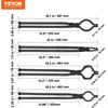 image:imageVEVOR Blacksmith Tongs 4 PCS VBit Bolt Wolf Jaw Z VBit amp Gripping  A3 Carbon Steel 18 for Blacksmiths amp BladesmithsBlack