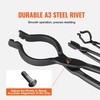 image:imageVEVOR Blacksmith Tongs 4 PCS VBit Bolt Wolf Jaw Z VBit amp Gripping  A3 Carbon Steel 18 for Blacksmiths amp BladesmithsBlack