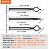 image:imageVEVOR Blacksmith Tongs 4 PCS VBit Bolt Wolf Jaw Z VBit amp Gripping  A3 Carbon Steel 18 for Blacksmiths amp BladesmithsBlack